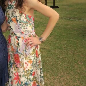 Floral Maxi Dress with Multicolor Design